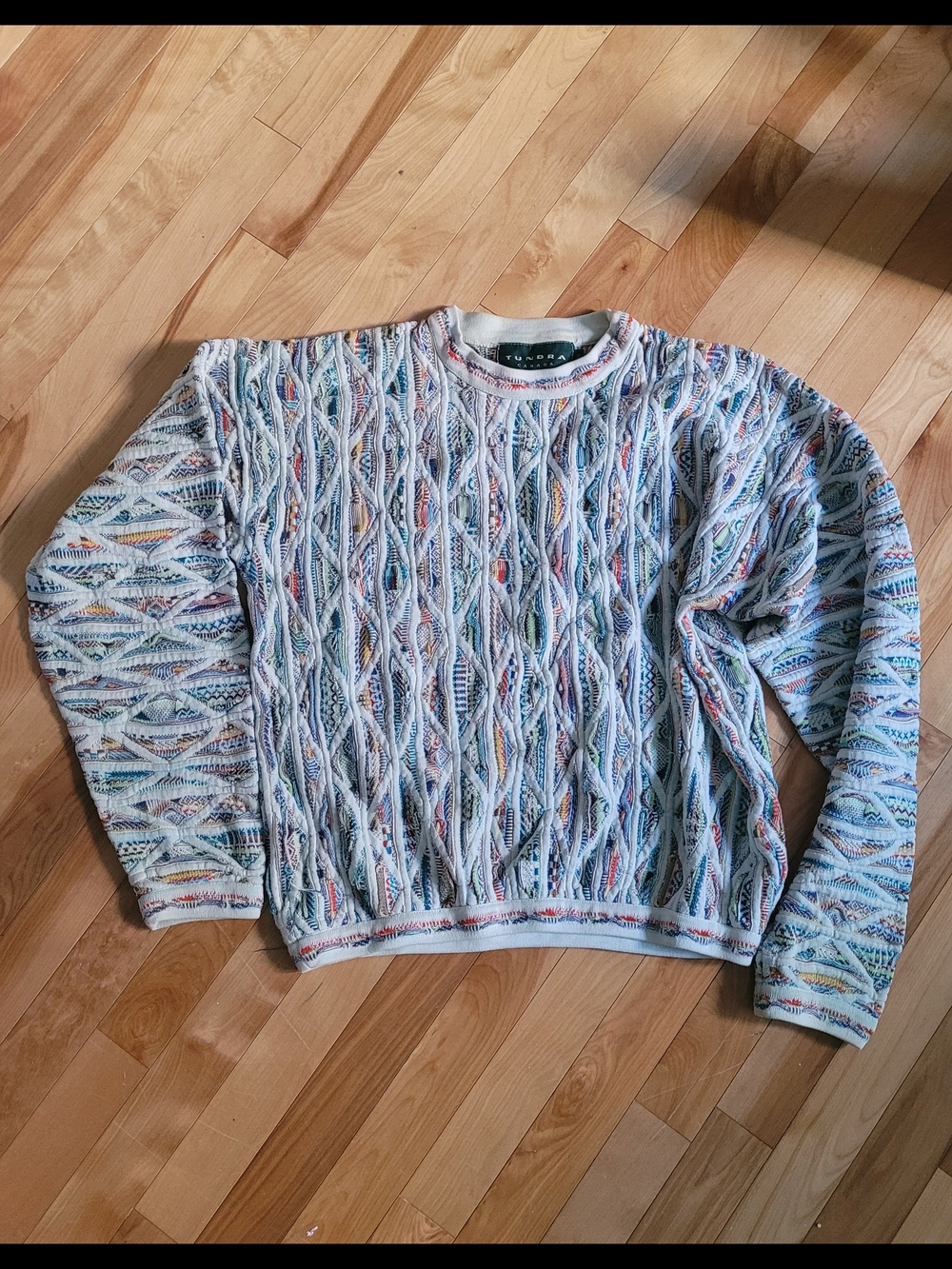 Amazing Coogi-style Italian Textile Sweatshirt